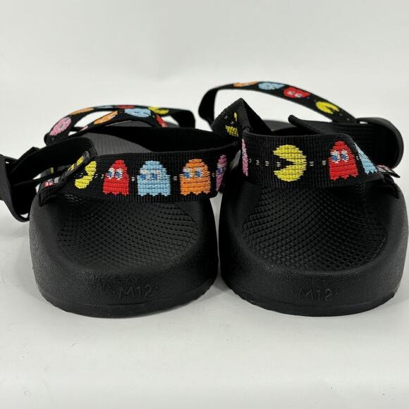 Chaco Classic Z1 Pac-Man Sandals Scaredy‎ Ghost Black Men\'s Size 12